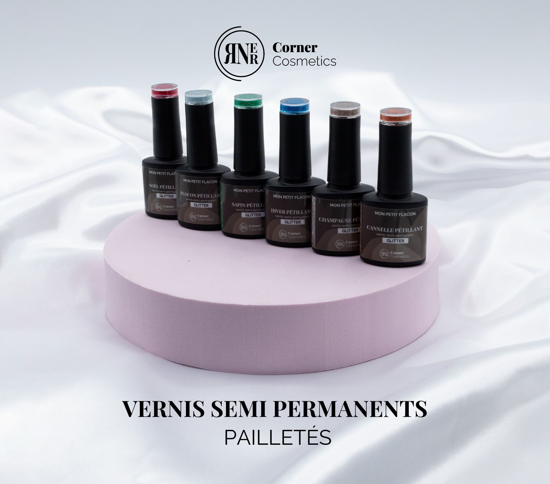 Vernis Semi Permanent - Pailletés - Corner Cosmetics